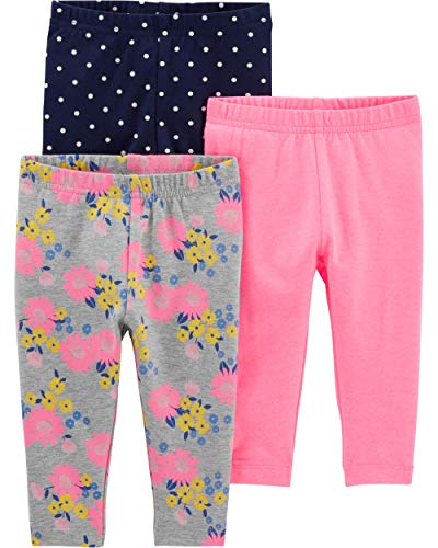 Book Cover Simple Joys by Carter's Baby and Toddler Girls' 3-Pack Leggings