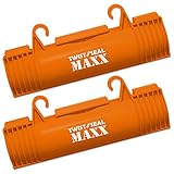 Twist and Seal Maxx (2 Pack) - Heavy Duty Outdoor Extension Cord Safety Cover Connector and Weatherproof Electrical Protector – Orange