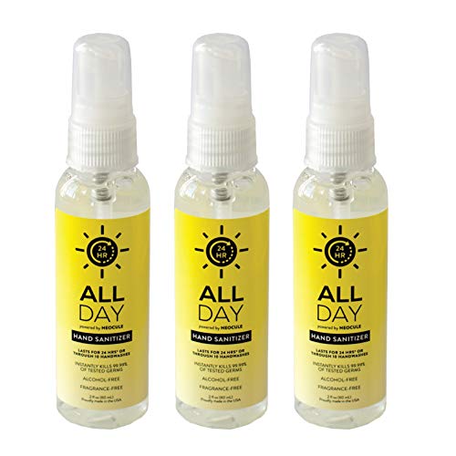 Book Cover All Day 3-pack Hand Sanitizer Bundle - Travel Size - Moisturizes and Kills 99.99% of Germs - Sulfate, Aluminum, Triclosan and Paraben-Free