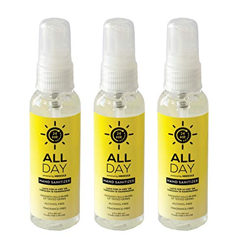 All Day 3-pack Hand Sanitizer Bundle - Travel Size - Moisturizes and Kills 99.99% of Germs - Sulfate, Aluminum, Triclosan and Paraben-Free