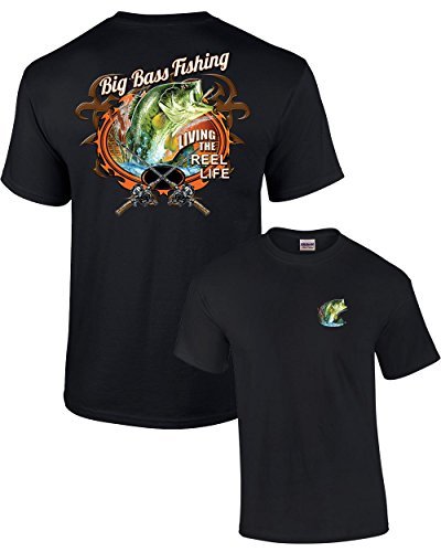 Big Bass Fishing T-Shirt Fisherman Outdoors Fish Boating Sporting Sport