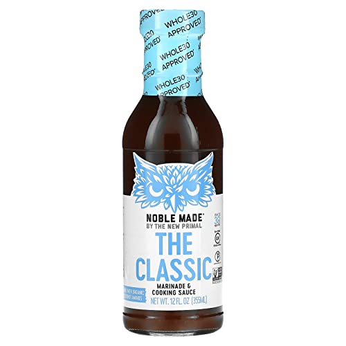 Noble Made Classic Marinade and Cooking Sauce, 12 fl oz Bottle, Classic Flavor, Whole30 Approved, Paleo, and Gluten-Free Sauce with Organic Coconut Aminos