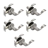 Dynasty Hardware Dynasty Heritage Privacy Door Lever for Bed and Bath Interior Keyless Door Handle Satin Nickel Contractor Pack (5 Pack)