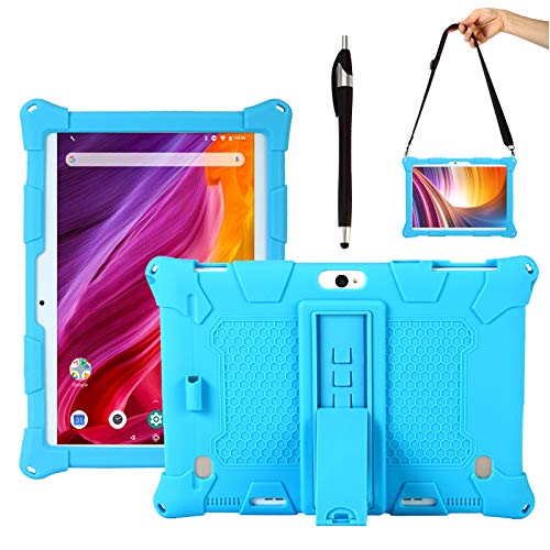 Transwon Case for Dragon Touch K10/ Notepad K10, Dragon Touch Max10 Tablet, ZONKO 10.1 Inch Tablet, FLYINGTECH/HOOZO/Winsing/ Victbing/ Lectrus/ KOOA/ Tabtrust 10, Antemper 10 Inch Tablet Case - Black