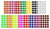 Royal Green Round Stickers 1" inch in 15 Colored Sticker Dots 25mm - 360 Pack