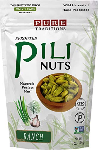 Book Cover Sprouted Pili Nuts, Ranch, Certified Paleo & Keto (5 oz)