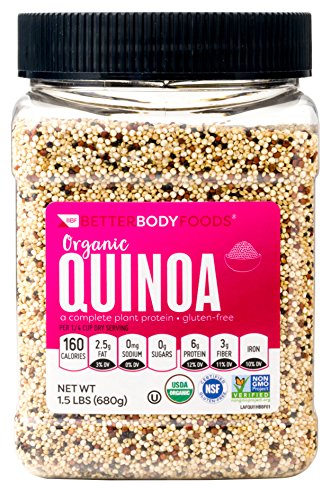 Book Cover Organic Quinoa, Vegan, Non-GMO Grain with Protein, Fiber, and Iron (1.5 lbs.)
