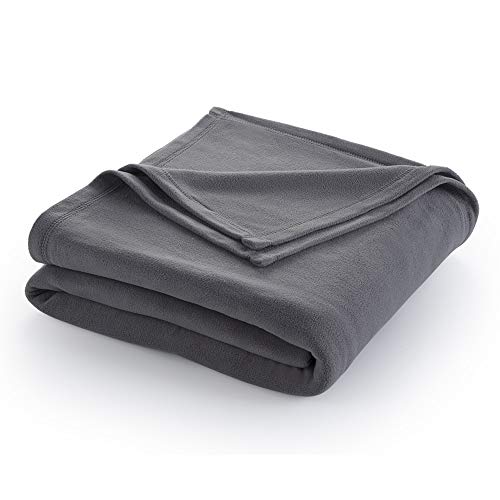 Book Cover Martex Super Soft Fleece Blanket - Twin, Warm, Lightweight, Pet-Friendly, Throw for Home Bed, Sofa & Dorm - Smoked Pearl