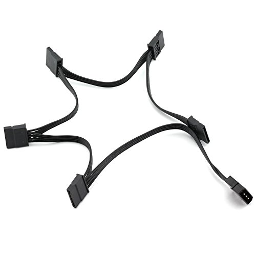 E-outstanding Large IDE 4P to 5 SATA 15 Pin Power Splitter Line PC Power Conversion Line Hard Disk Drive Power Supply Extension Cable Adapter
