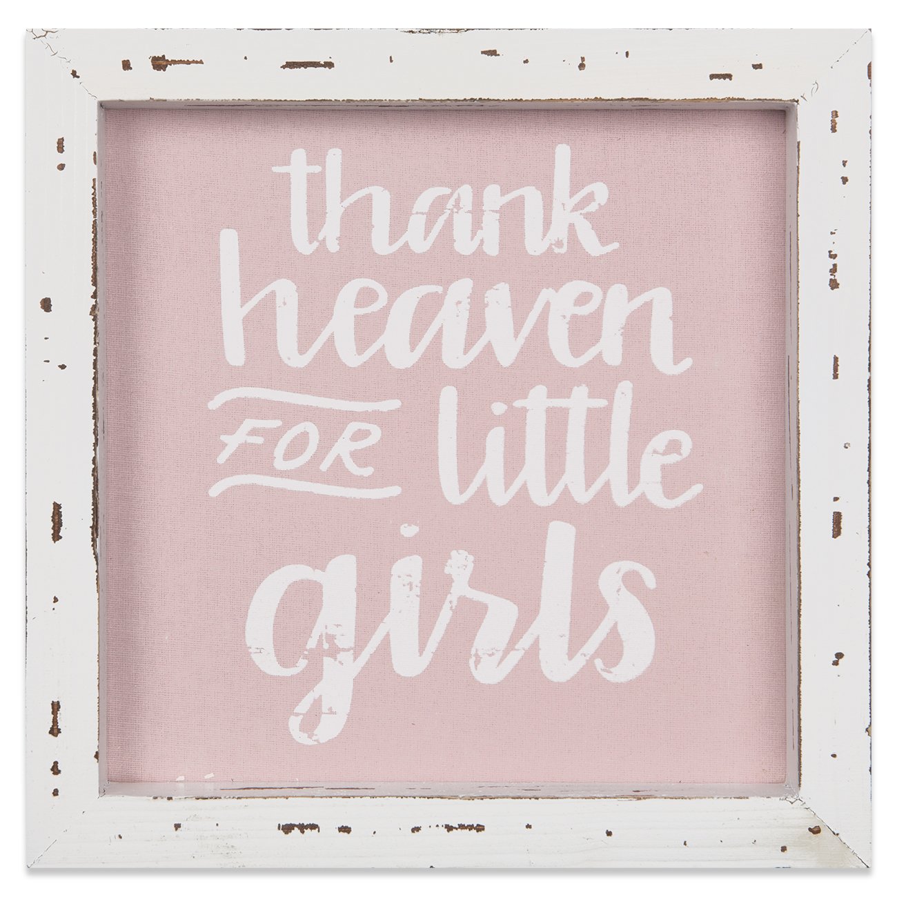 Book Cover Brownlow Gifts Framed Linen Sign, Thank Heaven for Little Girls