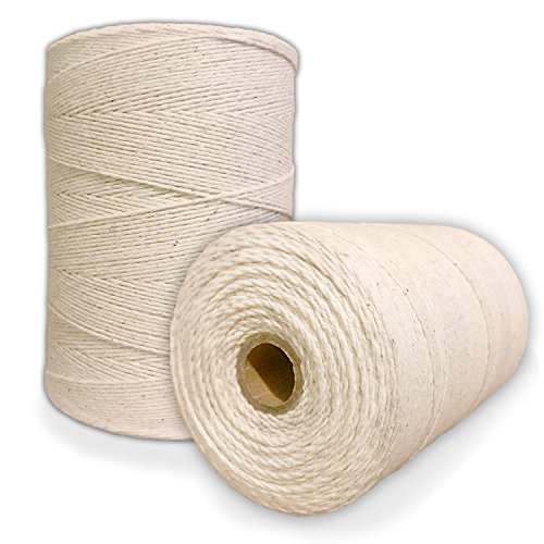 Book Cover Durable Loom Warp Thread (Natural/Off White), One Spool, 8/4 Warp Yarn (800 Yards), Perfect for Weaving: Carpet, Tapestry, Rug, Blanket or Pattern - Warping Thread for Any Loom