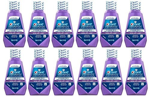 Book Cover Crest Pro-Health Advanced Anticavity Fluoride Mouthwash/Rinse, Alcohol Free, Travel Size 36 ml (1.2 fl oz) - 12 Pack