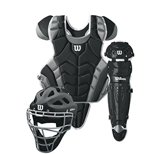 Wilson C1K Intermediate Catcher's Gear Kit, Black