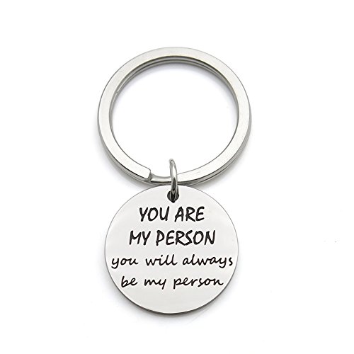 Book Cover You are My Person You Will Always Be My Person Best Friends Gift Stainless Steel Pendant Keychain Key Ring