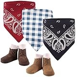 Hudson Baby Unisex Baby Cotton Bib and Sock Set, Cowboy, One Size