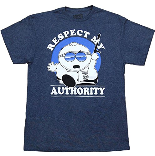 South Park Cartman Respect My Authority T-Shirt-XX-Large Navy