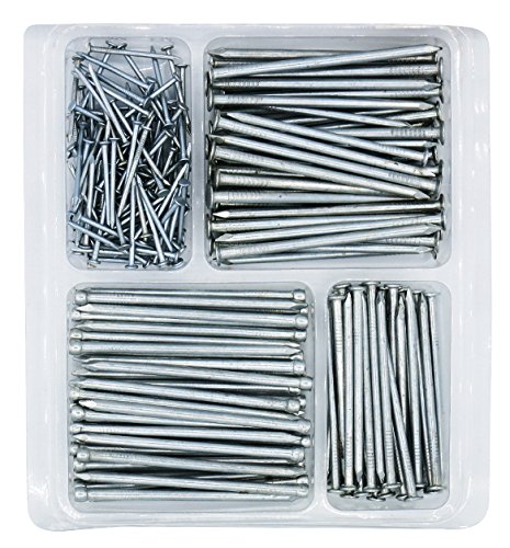 Book Cover Hardware Nail Assortment Kit, Includes Wire, Finish, Common, Brad and Picture Hanging Nails