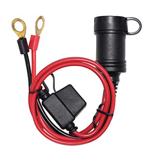 Book Cover SPARKING 3FT Car Female Cigarette Lighter Plug Socket to Eyelet Terminals 12V Extension Cable with 10A Fuse (3FT)