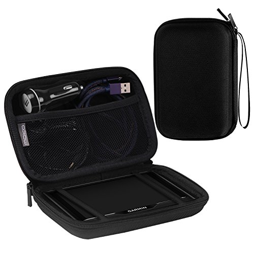 MoKo 5-Inch GPS Carrying Case, Portable Hard Shell Protective Pouch Storage Bag for Car GPS Navigator Garmin/Tomtom/Magellan with 5" Display - Black