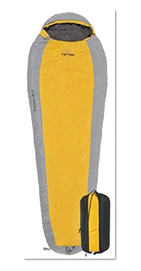 TETON Sports TrailHead Scout Ultralight Mummy Sleeping Bag; Lightweight Backpacking Sleeping Bag for Hiking and Camping Outdoors; Stuff Sack Included; Never Roll Your Sleeping Bag Again; Orange/Grey