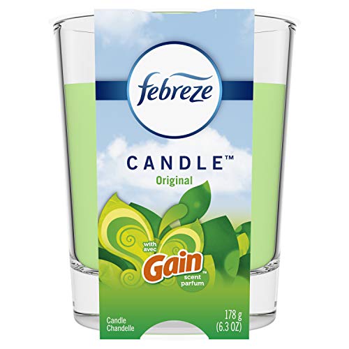 Book Cover Febreze Scented Air Freshener Candle, Gain Original, Home Fragrance, 6.3 Oz, 4 Count