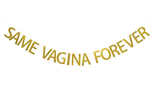 Famoby Bachelorette Party Decorations - Gold Glittery Bachelorette Banner for Bachelorette Engagement Wedding Party Decoration