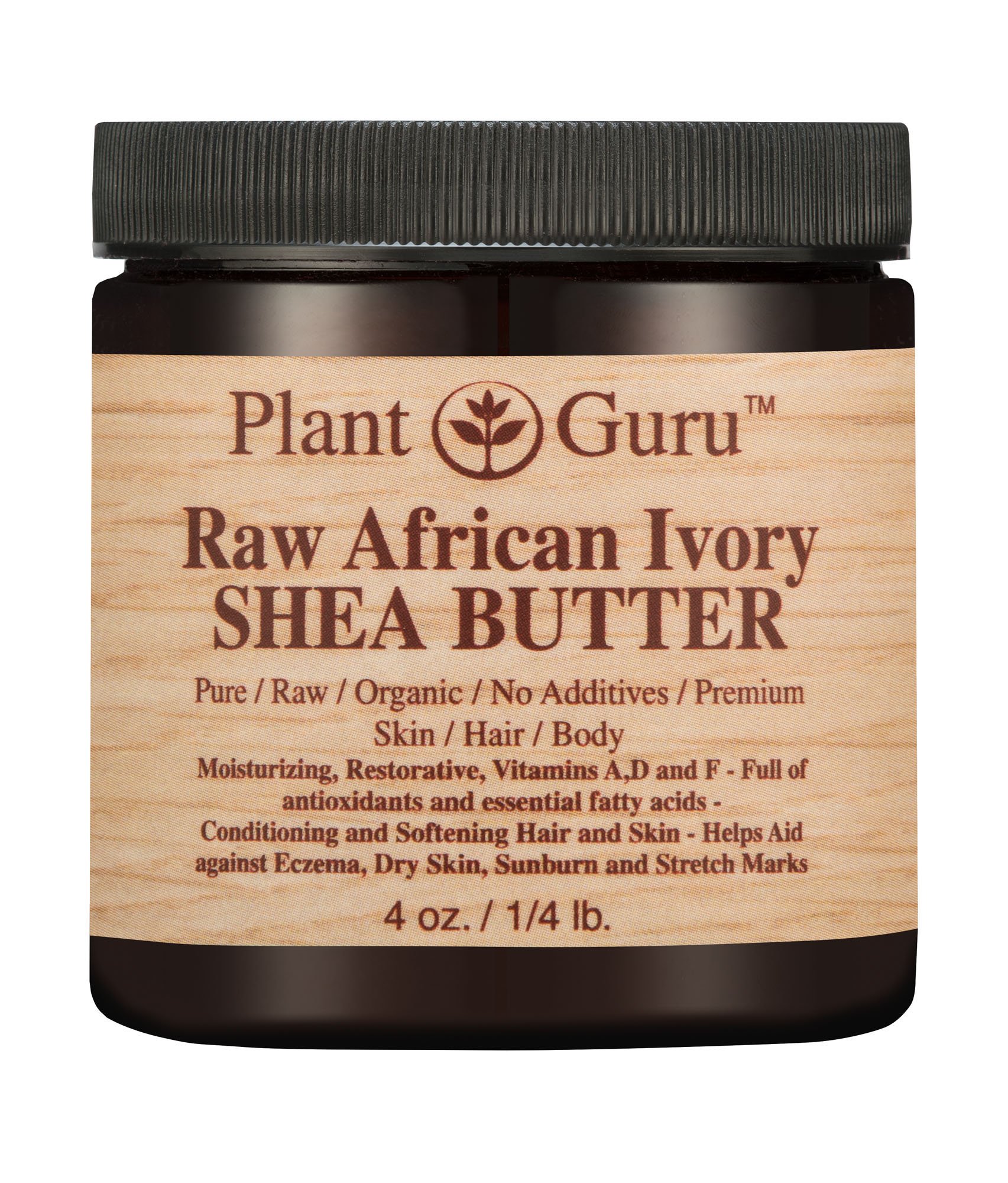 African Shea Butter Raw Unrefined 100% Pure Natural Organic Ivory Grade A - 4 oz - DIY Body Butters, Lotion, Cream, lip Balm & Soap Making Supplies, Eczema & Psoriasis Aid, Stretch Mark Product