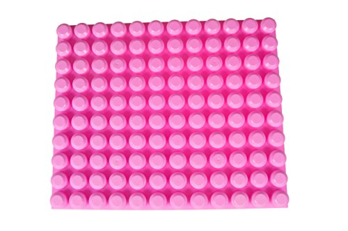 Strictly Briks Toy Building Block - Beginner Briks 12.5 x 15 Inch Baseplate, Compatible with First Builder Blocks, 10 x 12 Large Pegs for Baby, Single Tight Fit Stackable Base Plate, Pink, 1 Pc