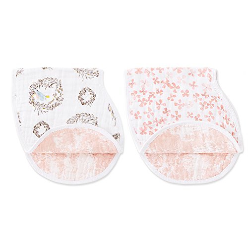 aden + anais 2 Piece Classic Burpy Bib, Birdsong