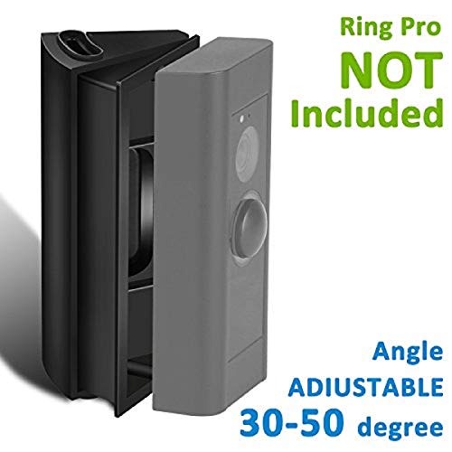 Book Cover HOMONO Angle Mount for Ring Video Doorbell Pro (Released in 2016), Angle Adjustment Adapter/Mounting Plate/Bracket/Wedge Kit (Doorbell NOT Included).