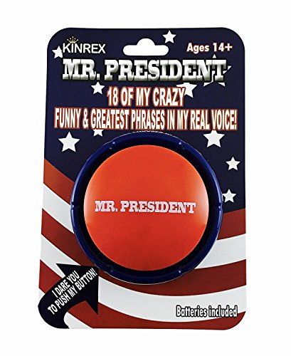 KINREX Mr. Trump Funny Gag Gifts - Mr. President Talking Button Sound Button - Funny Features Noise Maker with 18 Crazy Phrases