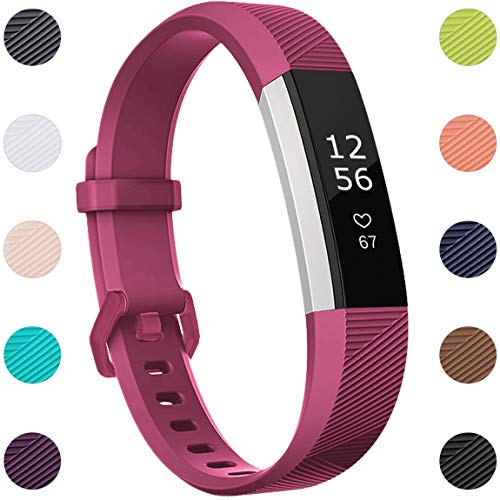 Maledan Compatible with Fitbit Alta Bands, Replacement Band for Fitbit Alta HR/Alta/Ace, Large, Fuchsia