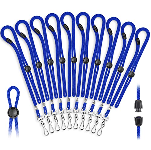 Mifflin-USA Adjustable Safety Lanyards for ID Badge Holder & Face Mask (Blue, 36 Inch, 100 Bulk Pack)