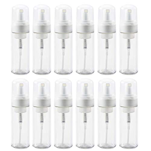 Mini Foaming Dispensers for Castile Liquid Soap, 50ml (1.7 oz) - Pack of 12
