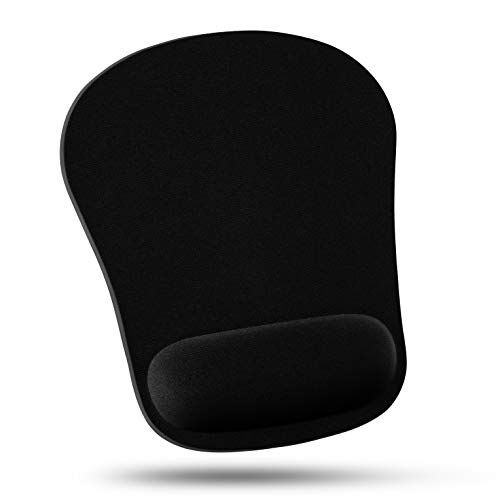 Book Cover Quality Selection Comfortable Wrist Rest Memory Foam Mouse Pad,Â with Cushion Wrist Support & Pain Relief for Computer, Laptop, Home & Office Non-Slip RubberÂ Base Black
