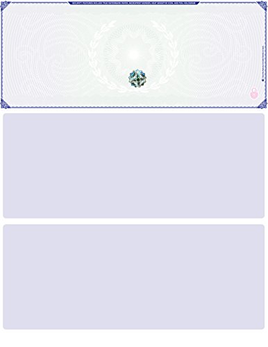 Blank Hologram Computer Checks, 500 Blue Green Laser Checks