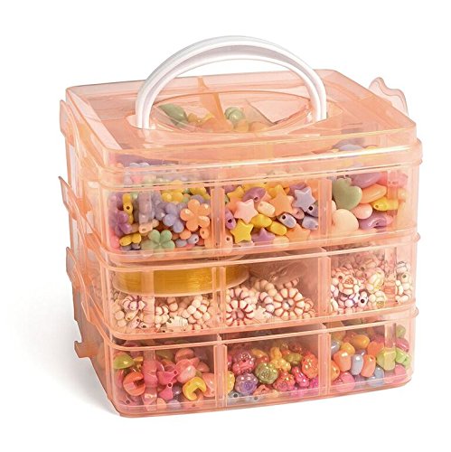 Ultimate Jewelry Making Bead Kit - Includes Storage Box and Over 1000 Beads - Gift for Girls