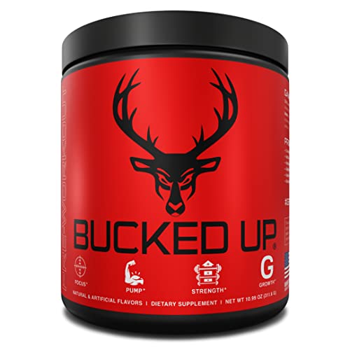 Bucked Up Pre Workout - Best Tasting - 6 Grams Citrulline, 2 Grams Beta Alanine Non Proprietary Blend, Powder (Strawberry Kiwi)