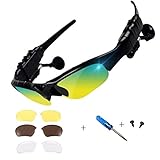 Wireless Bluetooth Sunglasses Anti-ray Stereo Music Bluetooth Headphones for Men Support Both Headset and Hands-Free (black-color)