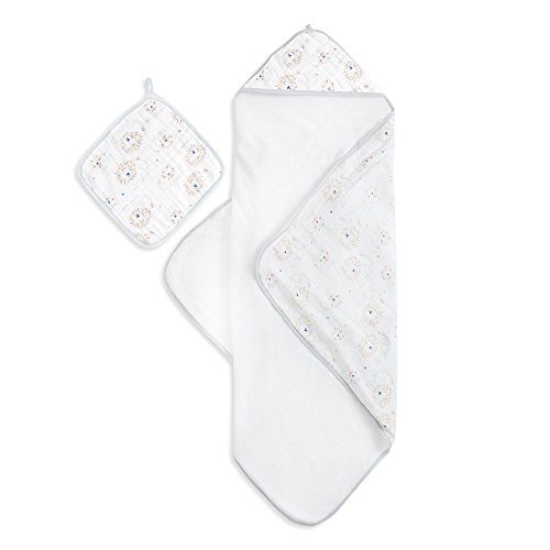 Book Cover aden + anais Muslin Backed Hooded Towel Set, Leader of The Pack