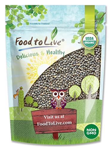 Organic French Green Lentils, 5 Pounds – Non-GMO, Whole Dry Beans, Raw, Sproutable, Vegan, Kosher, Bulk. Rich in Folate, Fiber, and Plant-Based Protein. Great for Soups, Chili, Stews, and Curries.