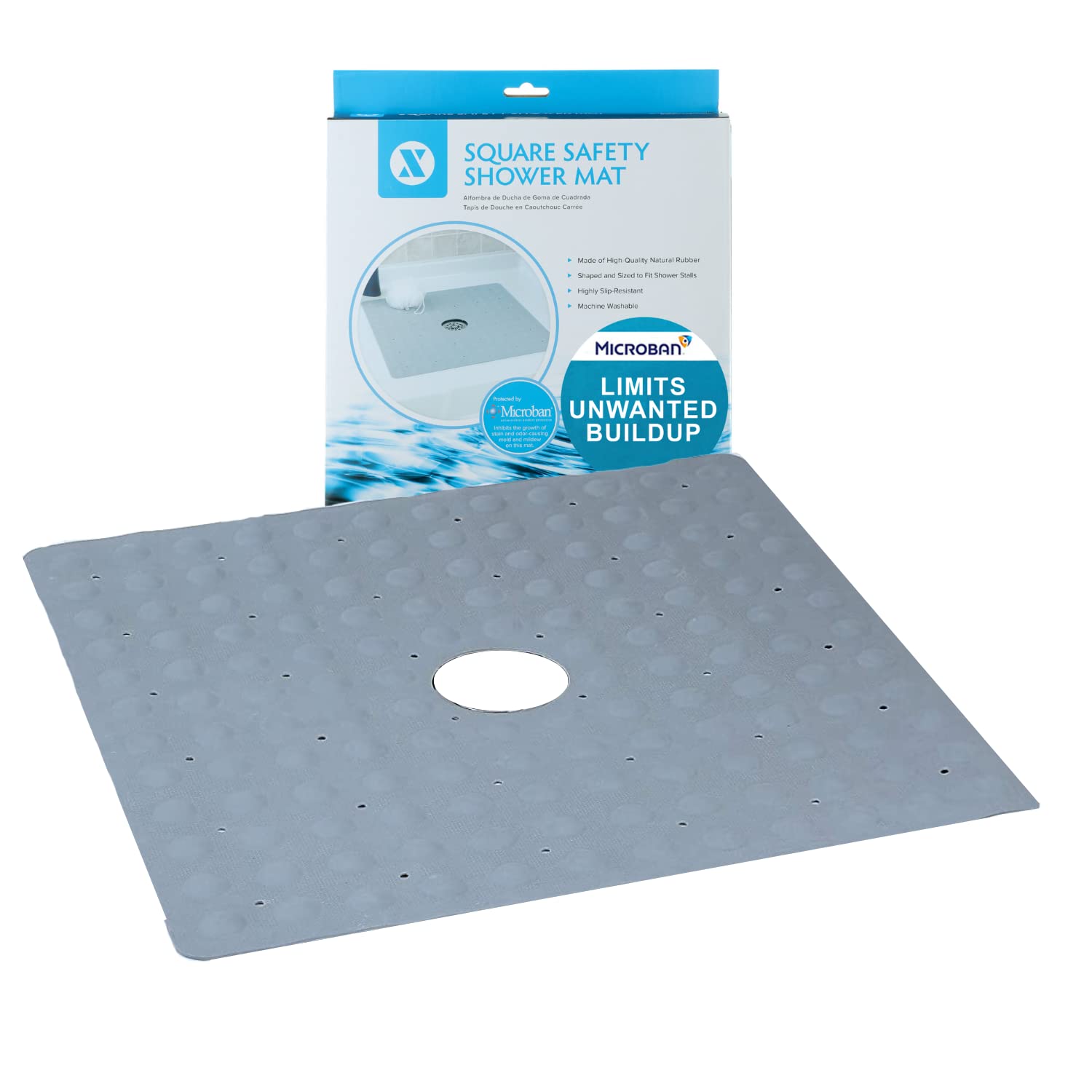 Book Cover SlipX Solutions Microban-Infused Rubber Shower Mat, 21