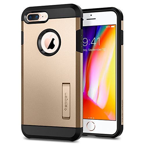 Spigen Tough Armor [2nd Generation] iPhone 7 Plus Case, iPhone 8 Plus Case Cover for iPhone 8 Plus (2017) iPhone 7 Plus (2016) - Champagne Gold