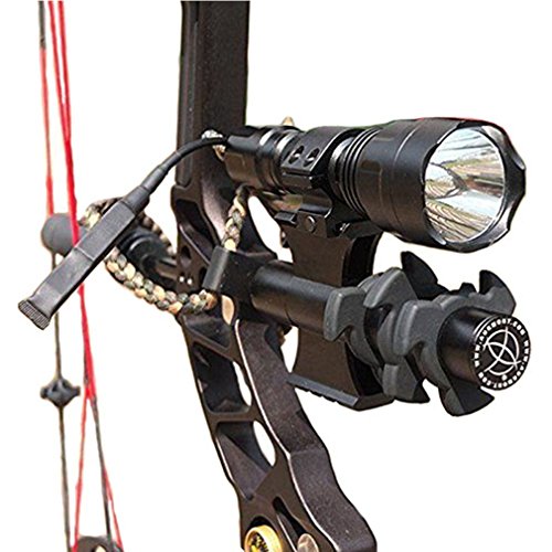 Tactical C8T6 1200 lumen Archery Compound Bow Sight Flashlight with Damper Mount