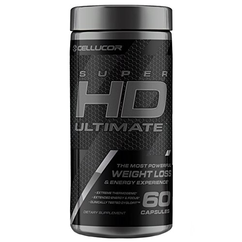 Cellucor SuperHD Ultimate Thermogenic Fat Burner & Weight Loss Supplement with Caffeine and Natural Metabolism Boosters, 60 Capsules