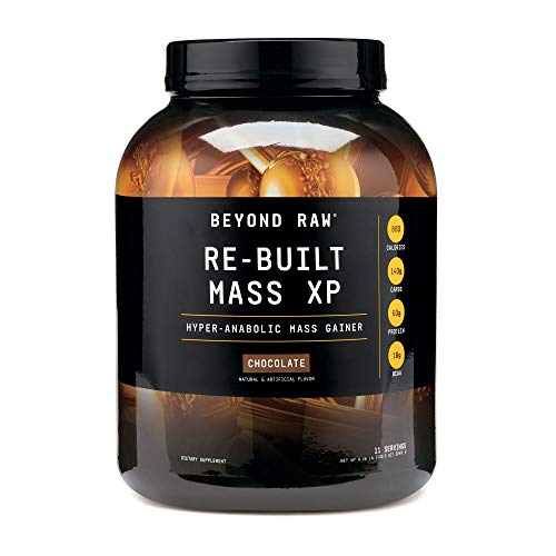 Book Cover Beyond Raw Re-Built Mass XP Chocolate, 6 lbs, Contains 880 Calories, 140g Carbohydrates and 60g Protein Per Serving