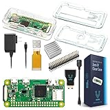 Raspberry Pi Zero W Basic Starter Kit-Includes Pi Zero W Board-Power Supply & Multi-Use Case (Plastic-Clear Case)