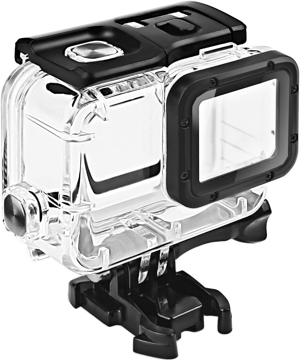 Book Cover FitStill Double Lock Waterproof Housing for Go Pro Hero 2018/7/6/5 Black, Protective 45m Underwater Dive Case Shell with Bracket Accessories for Go Pro Hero7 Hero6 Hero5 Black Action Camera