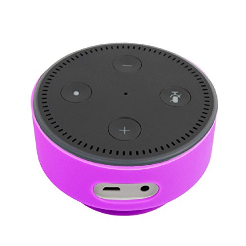 Book Cover for Amazon Echo Dot, Mchoice Silicone Protective Case Cover for Echo Dot (Purple)