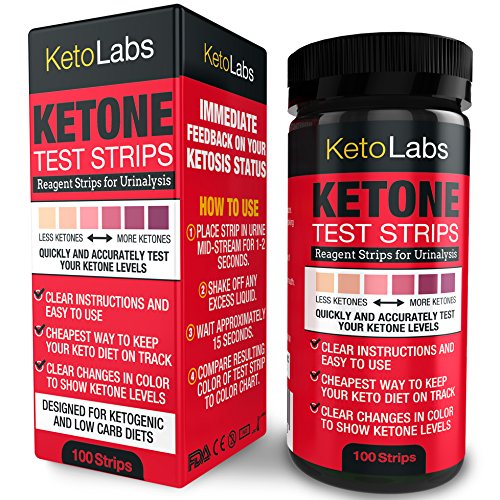 Book Cover KetoLabs Ketone Test Strips | Accurately Measures Ketosis in 15 Seconds | Designed for Ketogenic and Low Carb Diets | 100 Strips